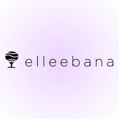 tree logo ellebana purple background